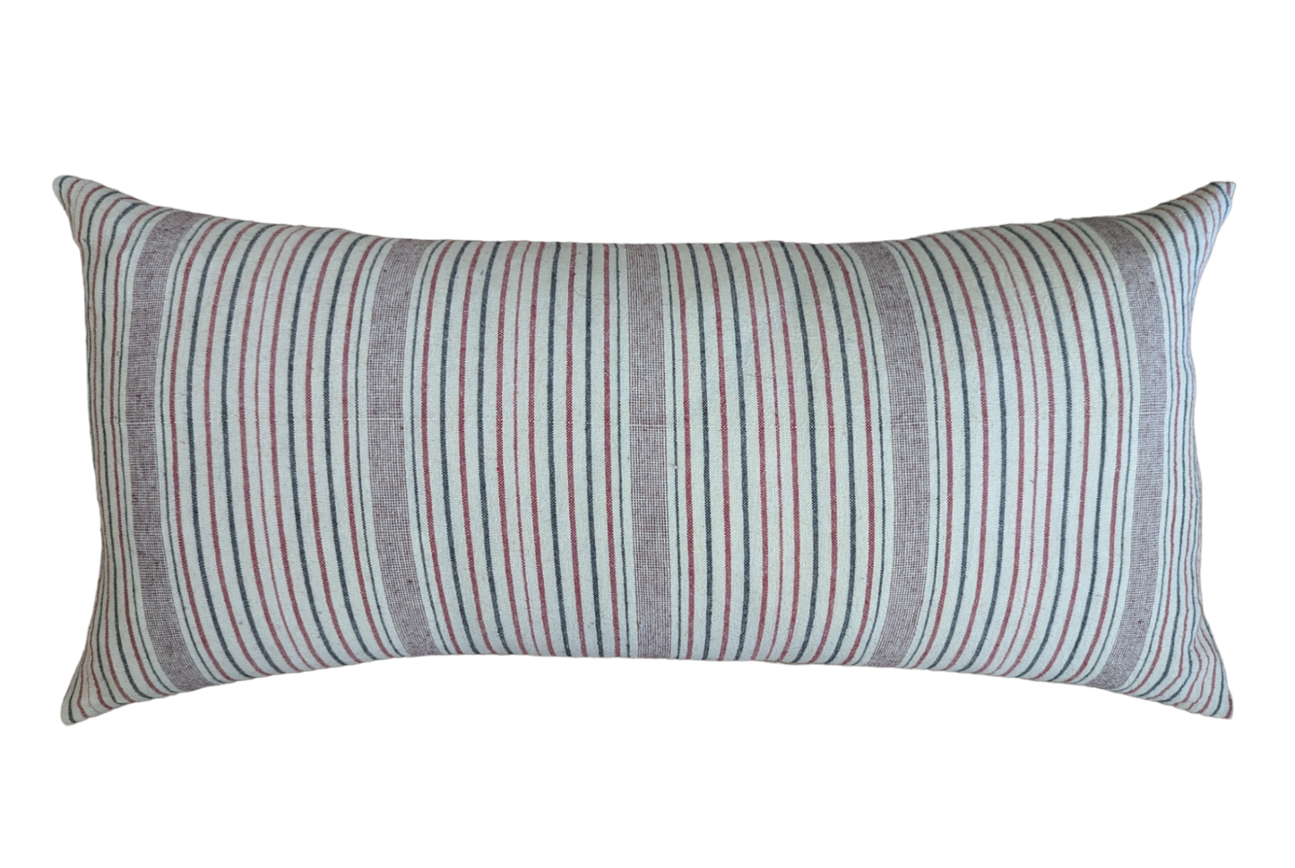 Medium Red Fez Cushion with Stripes